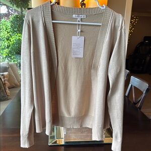 Elegant Beige Women's Sweater or Mother of the Bride Cardigan